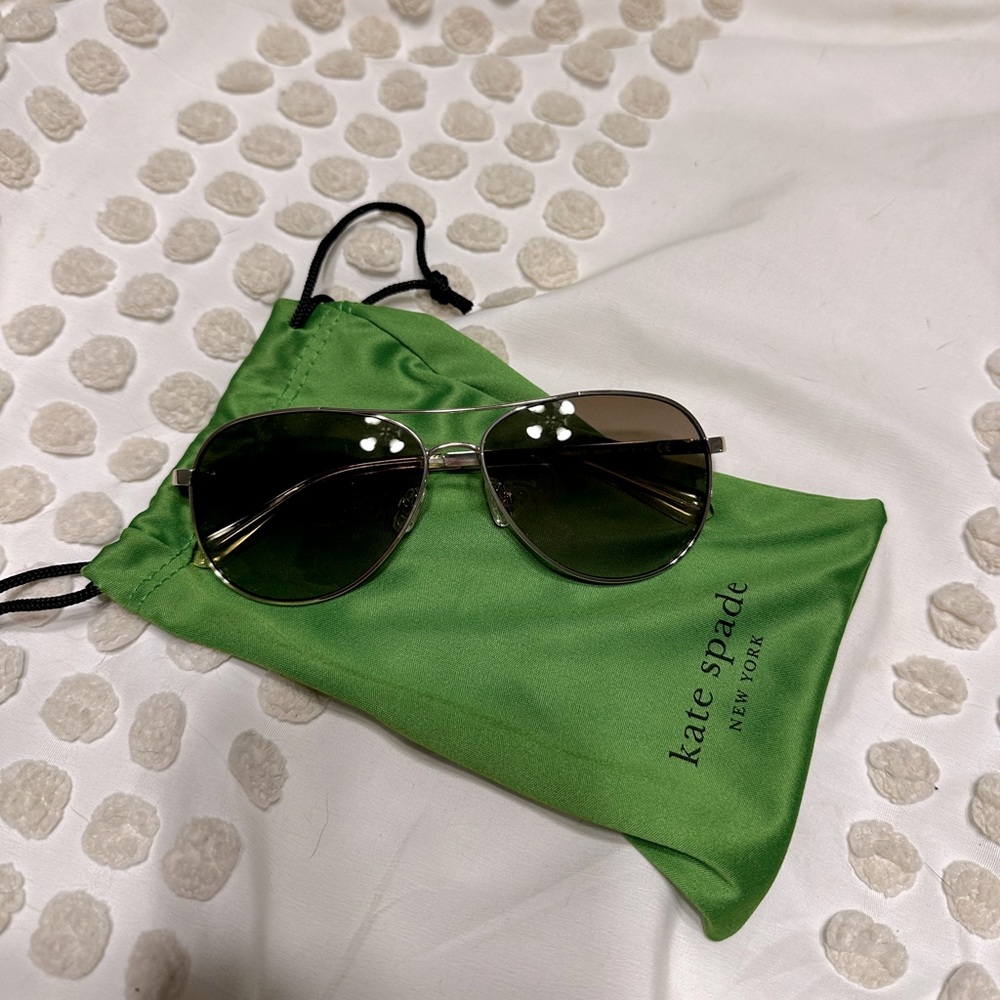 Kate Spade Silver/Gold Aviator Sunglasses